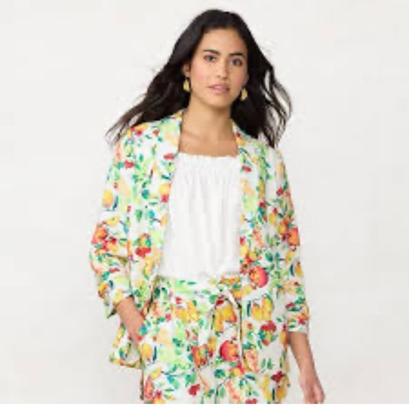 LC Lauren Conrad Jackets & Blazers - LC Lauren Conrad Colorful Floral Blazer